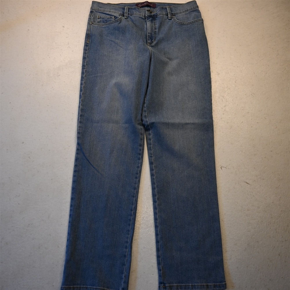 Gloria Vanderbilt 12 Amanda High Rise Classic Tapered Light Denim Womens Jeans